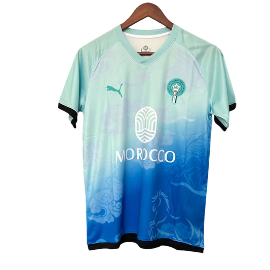 Maroc Maillot Concept "Bleu & Cyan" 2025